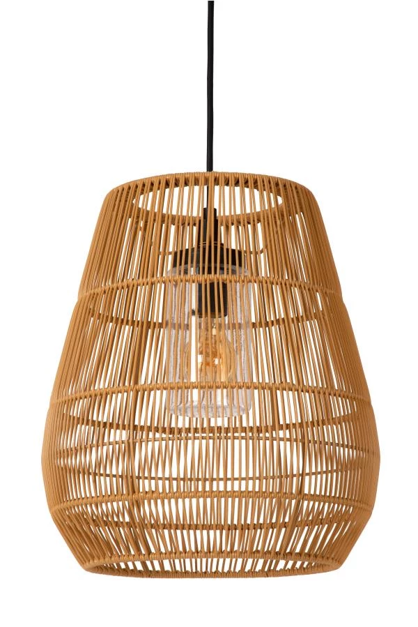 Lucide NERIDA - Hanglamp Binnen/Buiten - Ø 35 cm - 1xE27 - IP44 - Naturel - uitgezet